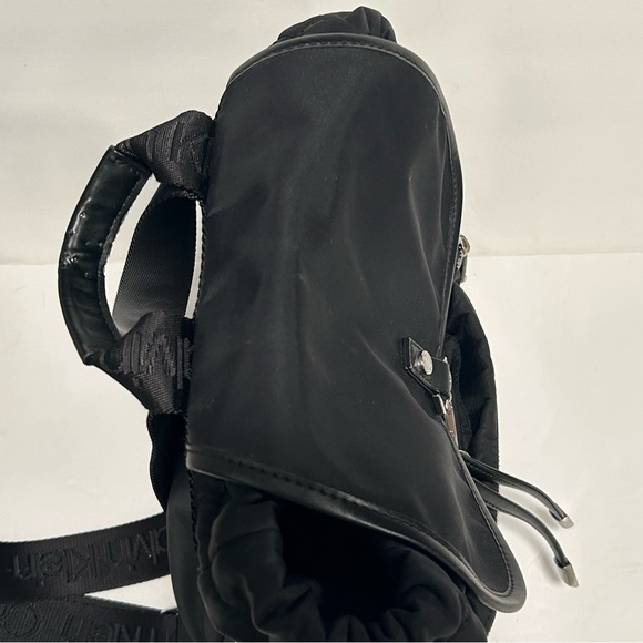 Calvin Klein Women’s black nylon backpack with silver accents, pockets - Picture 7 of 12